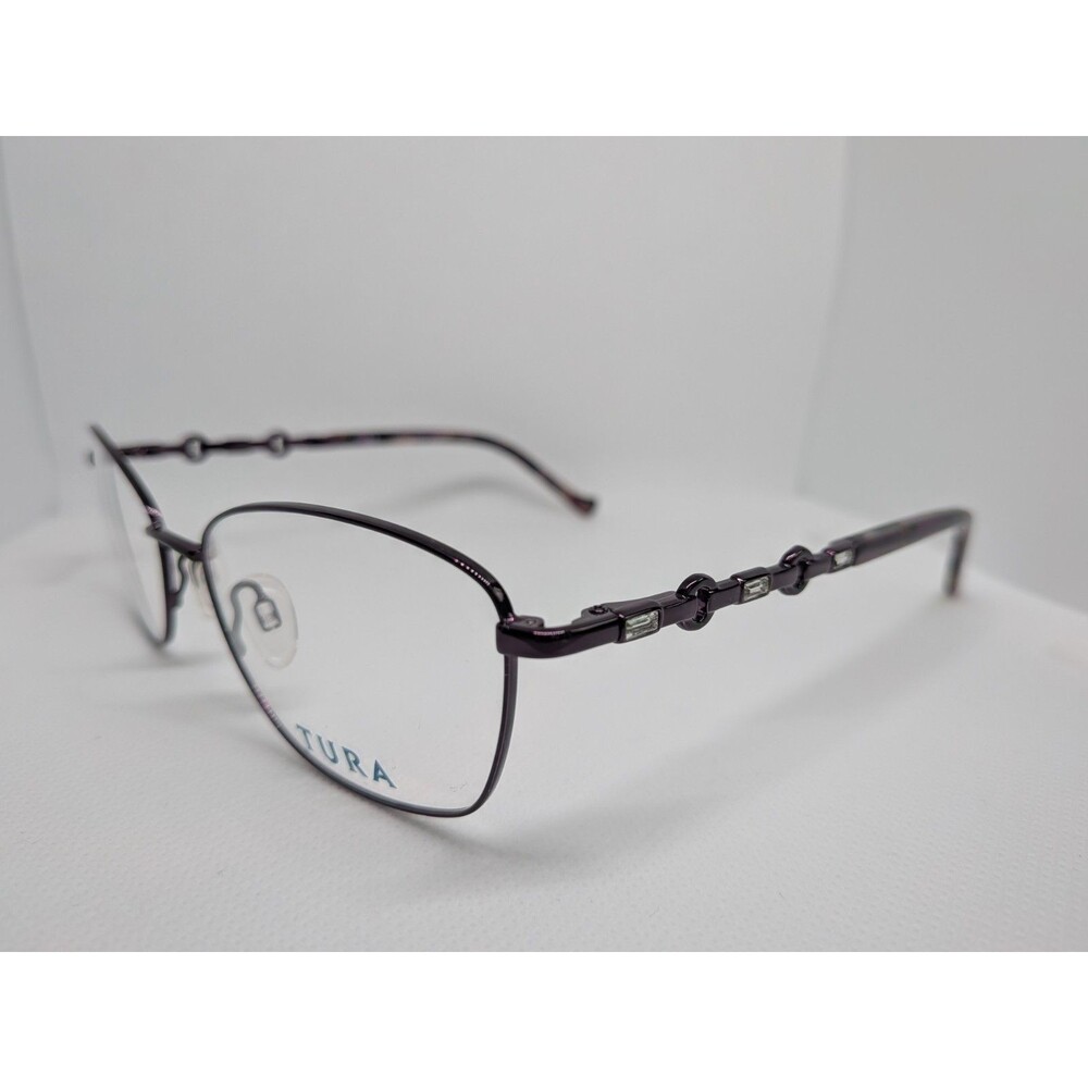 Tura R 570 EGG Eggplant Purple Women's Eyeglasses Frames 56-17-140